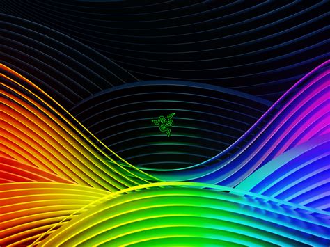 Razer Wallpaper 4k Colorful Spectrum Waves Ridges