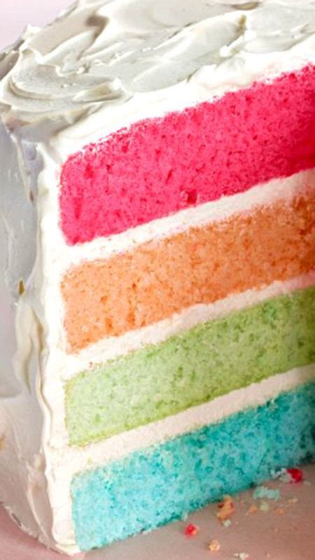 Rainbow Layer Cake Rainbow Layer Cakes Rainbow Cake Recipe Layer
