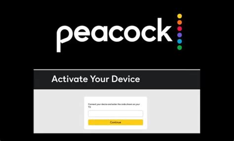 Tv Activation Enter Code Activate Peacock Tv