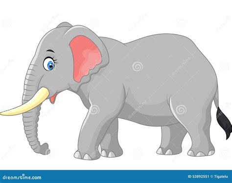 Cartoon Large Elephant Stock Vector Illustration Of Comic 53892551