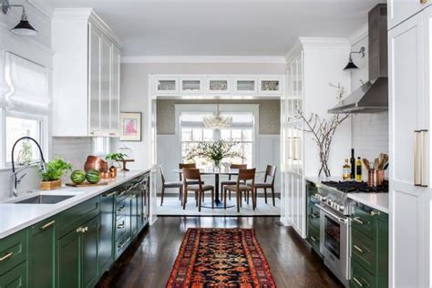 Contemporary Galley Kitchen With Green Cabinets Hgtvs 2019 Designer