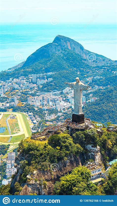 Beautiful Aerial View Of Rio De Janeiro With Christ