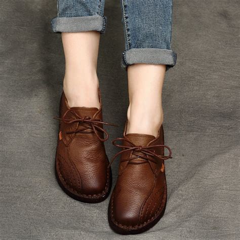 Women Leather Shoes Leather Oxfords Oxford Shoes Soft Etsy