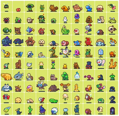 Pixelartus — 2 X 100 Pixel Art Pieces Monsters Characters