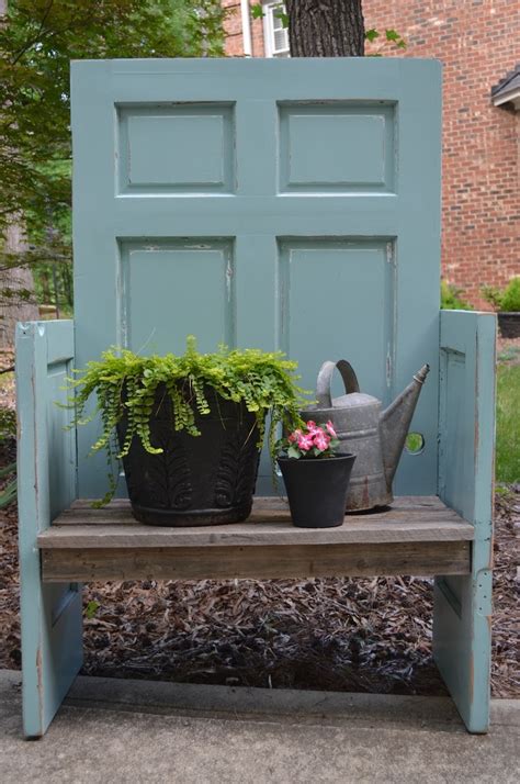 Bench Made With An Old Door Outdoor Diy Pinterest