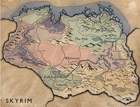 Map Skyrimlocations Elder Scrolls Fandom