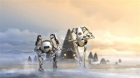 Portal 2 Robots Atlas P Body Wallpapers Hd Wallpapers