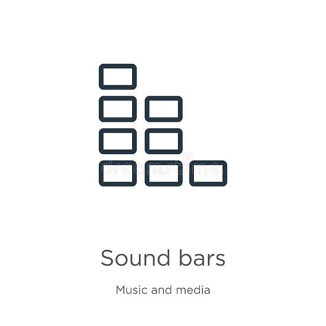 Sound Bars Icon Thin Linear Sound Bars Outline Icon Isolated On White