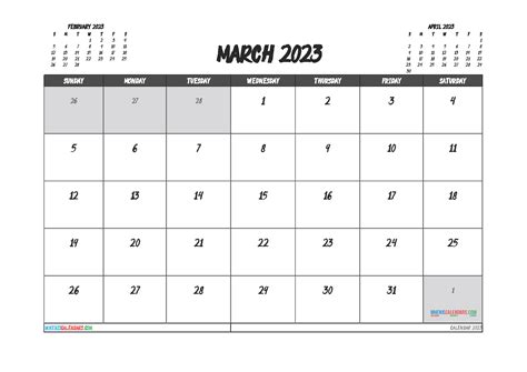 Download 2023 Printable Calendars 2023 Blank Monthly Calendar