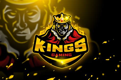 Kings Gaming Mascot And Esport Logo Illustrator Templates Creative