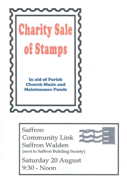 Charity Sale Of Stamps Saffron Walden Tourist Information Centre