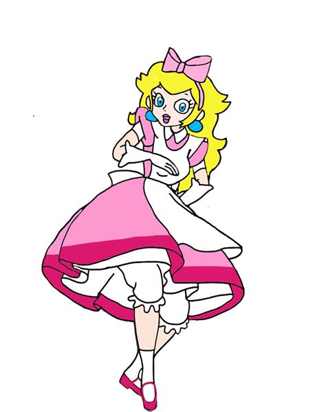 Princess Peach As Alice Twirling By Optimusbroderick83 On Deviantart Mario Characters Art