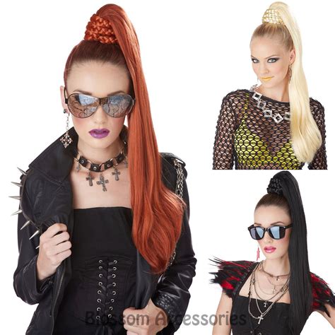 W215 Dominatrix Ponytail Clip On Women Costume Movie Star Celebrity Wig