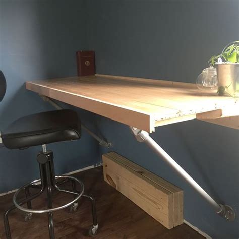 49 Diy Wall Mounted Desks Ideas Built With Pipe Simplified Building