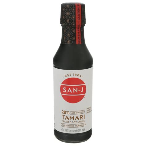 San J Tamari Gluten Free Reduced Sodium Soy Sauce Shop Soy Sauces At