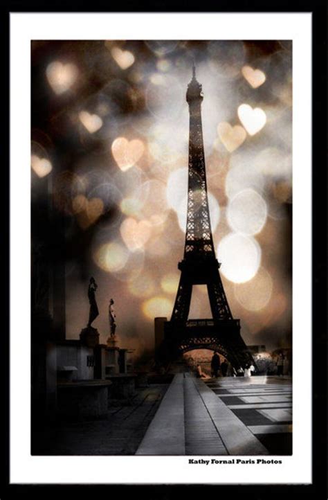 Paris Photography Eiffel Tower Hearts Sepia Print Eiffel Tower Fairy
