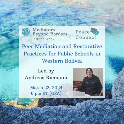 Peer Mediation And Restorative Practices For Public Babes In Western Bolivia Mediators