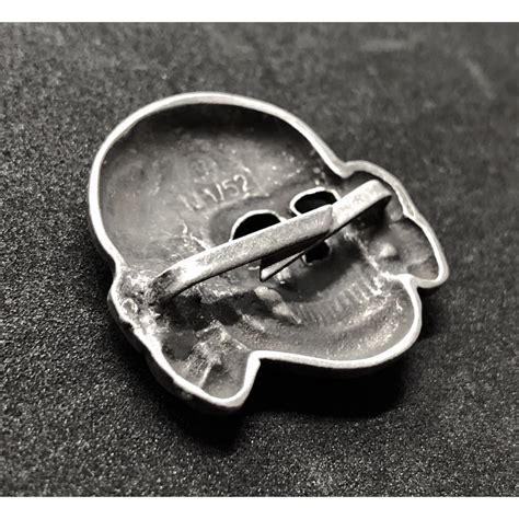 Ss Totenkopf Skull Badge For Hat 1st Design War Militaria