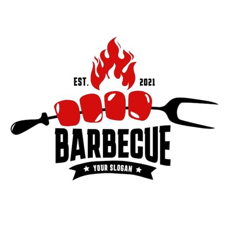 Free Vector Detailed Barbecue Logo Template