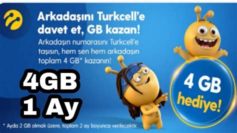 Turkcell 4 GB kampanyası Turkcell Bedava İnternet YouTube