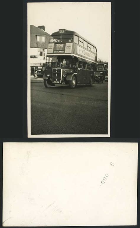 Vintage Bus No 343 Old Postcard Street Scene Mcdougall For Sale