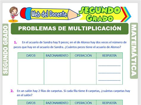 Problemas De Multiplicaci N Para Segundo De Primaria Educaditos The Best Porn Website