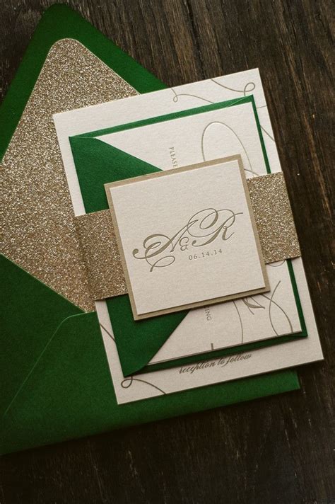 This trendy and elegant wedding invitation features a faux rose gold geometric shape surrounded by beautiful greenery br… by customize_my_wedding. Green Wedding Ideas | Fall wedding invitations