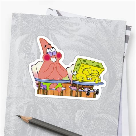 25 Spongebob And Patrick Sticker By Mocarney24 Redbubble