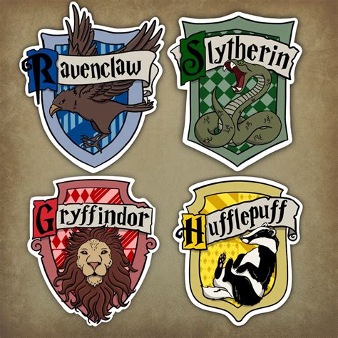 Harry Potter Hogwarts House Crest Hoodie Slytherin Gryffindor Ravenclaw