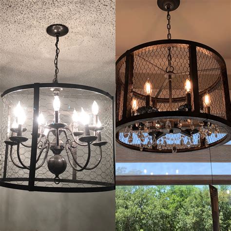I Recreated The Chandelier On The Right Using Chicken Wire And
