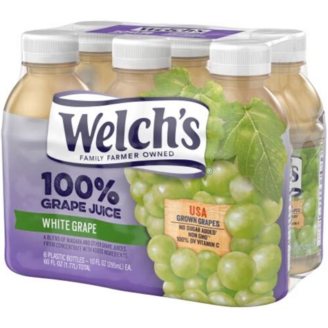 Welchs 100 White Grape Juice 6 Bottles 10 Fl Oz Kroger