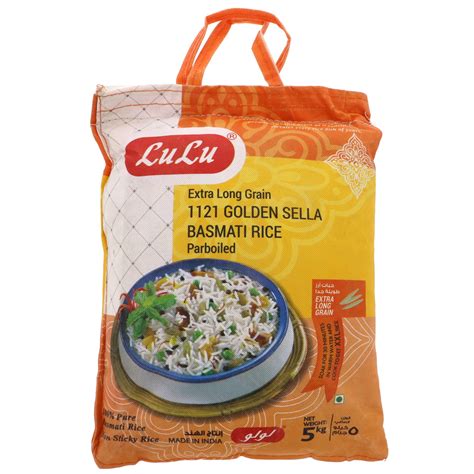 Lulu 1121 Golden Sella Basmati Rice Extra Long Grain 5kg Online At Best