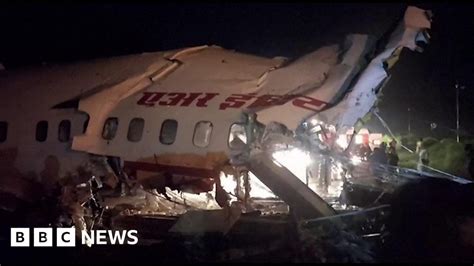 Aftermath Of Kerala Plane Crash Shows Plane Broken In Two