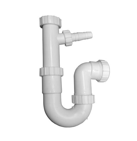 Kitchen Sink P Trap With Washing Machine Waste Pipe Spigot Connection