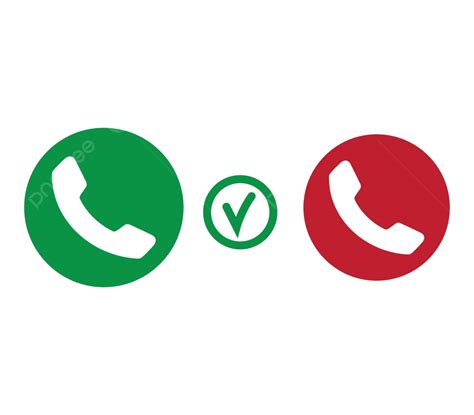 Green And Red Phone Icon Handset Talk Hang Vector Handset Talk Hang