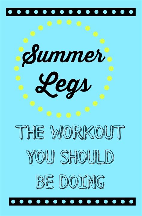 Fitness Friday Summer Legs Outdoor Workout Happy Healthy Mama