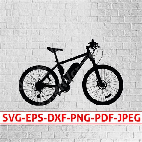 Bicycle 2silhouette Mountain Bike Svg City Bike Svg Cycle Etsy