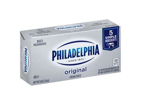 Philadelphia Cream Cheese Brick 8 Oz 12 Count