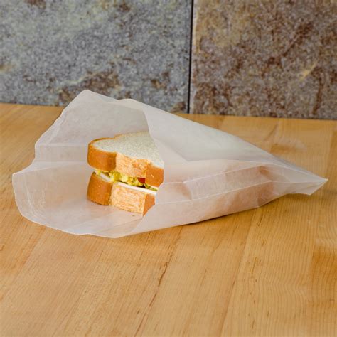 Bagcraft Papercon 91 265 Dc White Wet Wax Sandwich Bag 1000box