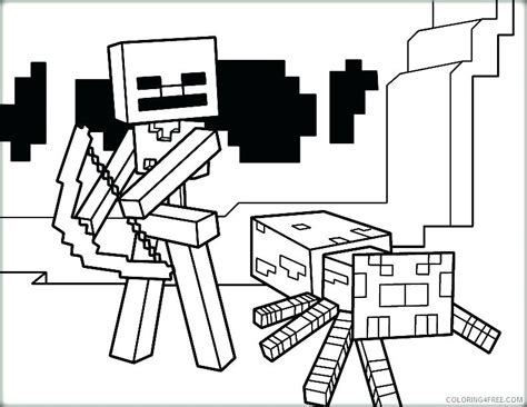 Coloring Pages For Spider Minecraft Coloring Pages Spider At