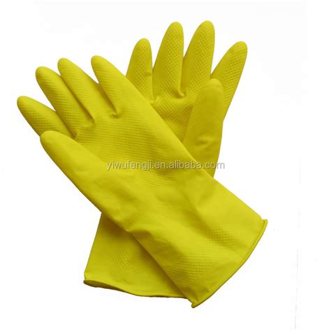 Yellow Household Latex Gloves Rubber Cleaning Gloves With Good Quality Buy Household Rubber