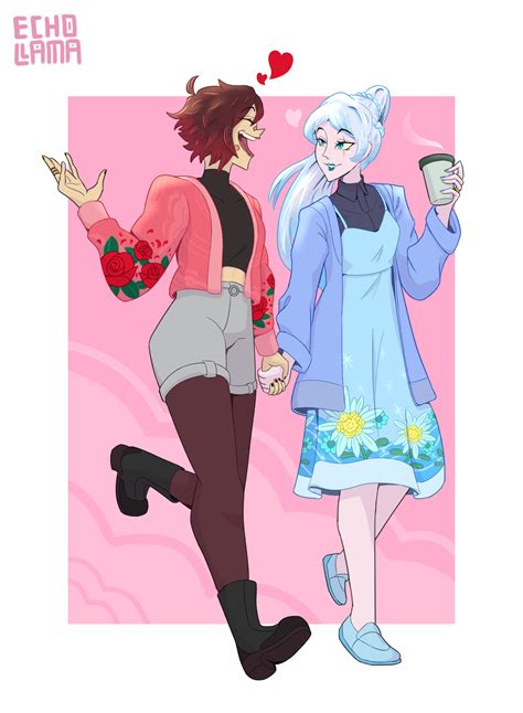 Casual Ruby And Weiss Date Echollama Rwby