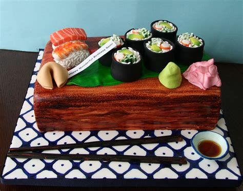 Creative Desserts Creative Cakes Fondant Cakes Cupcake Cakes Sushi Comida Sushi Cake Fun