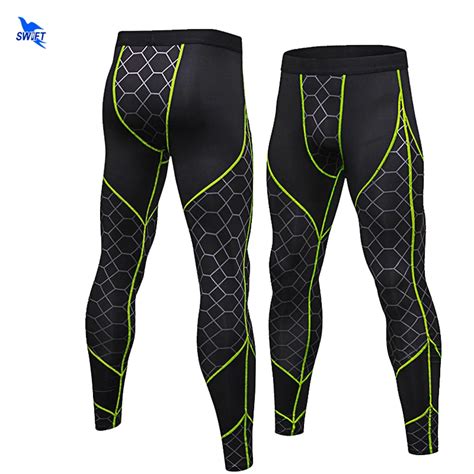 men running tights pro compression yoga pants gym exercise fitness leggings workout basketball