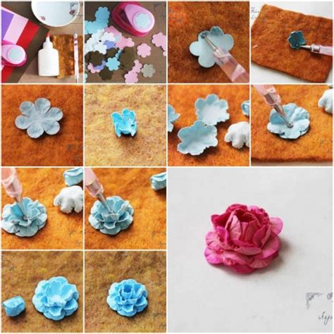 By now you shoud have a triangle. How to make Flowers Made of Paper step by step DIY ...