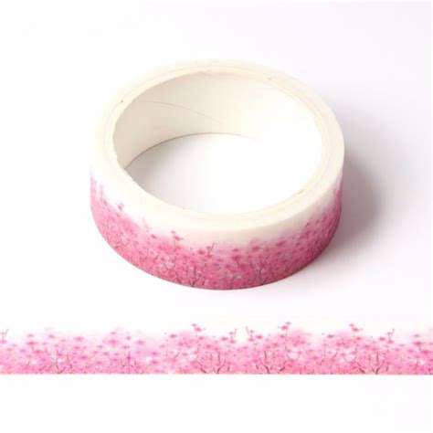 Pink And White Cherry Blossom Tree Floral Washi Tape 15mm X 5meters Syntego