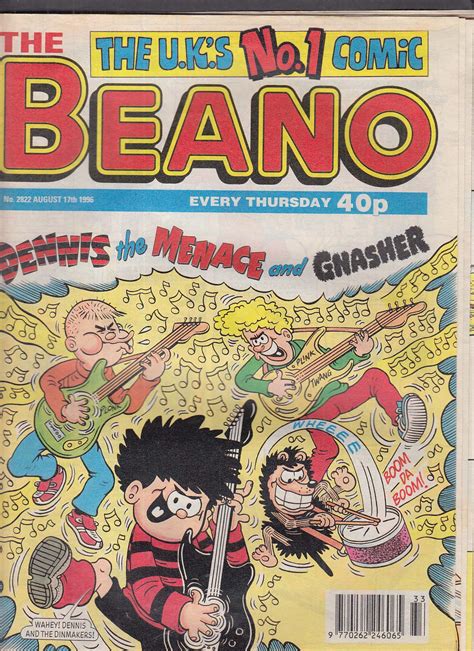 The Beano 2822 Dennis The Menace Uk Comic Book 817 1996