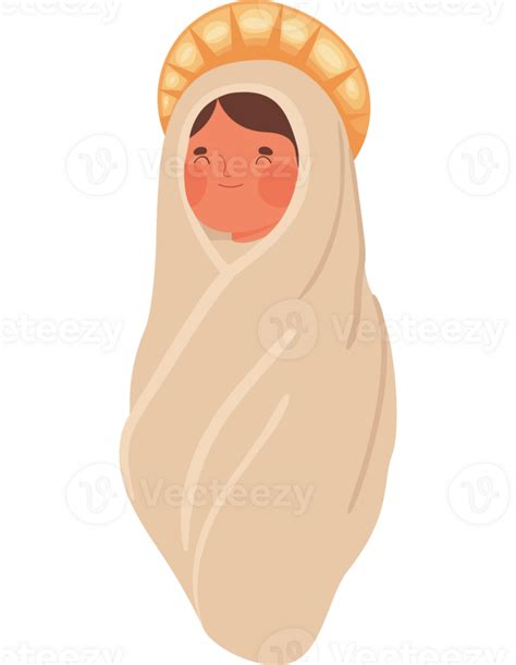 Baby Jesus Illustration Over White 24599420 Png