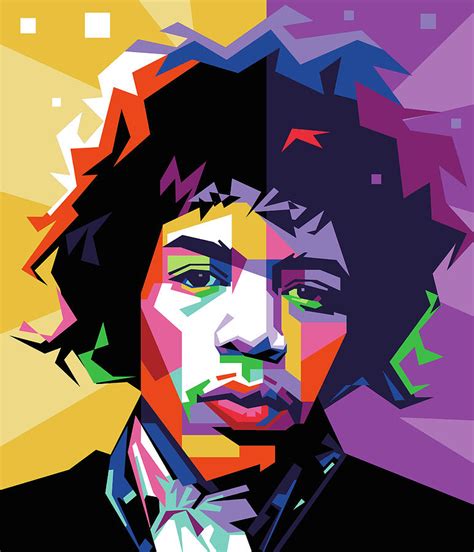 Jimi Hendrix 2 Wpap Pop Art Digital Art By Ahmad Nusyirwan Pixels Merch