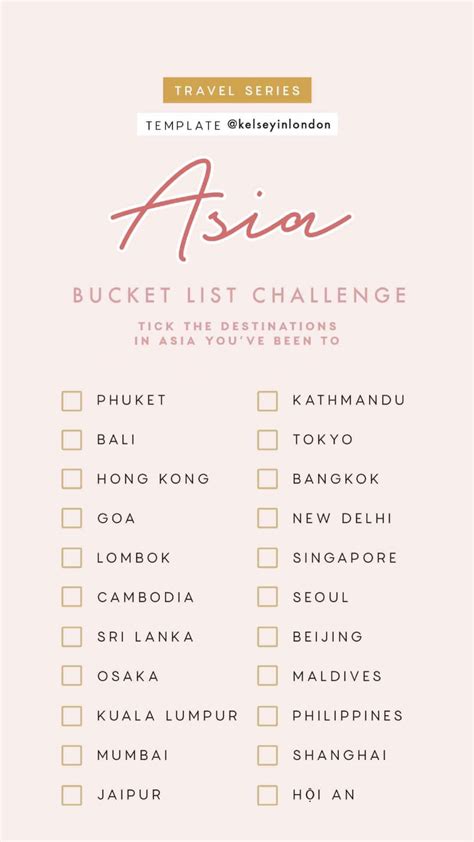 Pin By Sachie On Instagram Template Travel List Travel Inspo Travel